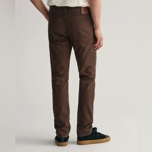 GANT JASON REGULAR FIT SOFT TWILL JEANS RICH BROWN 36 x 34
